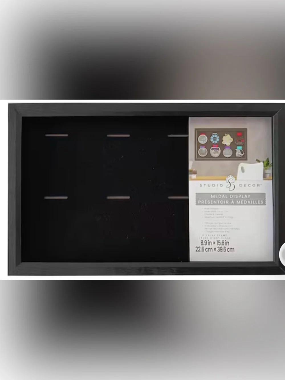 STUDIO DECOR | Military Medal Framed Glass Box Display Case | Black